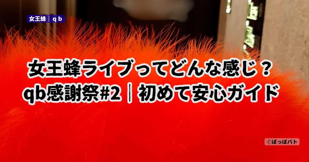女王蜂ライブってどんな感じ？qb感謝祭#2体験レポ 初めて安心ガイドのアイキャッチ画像