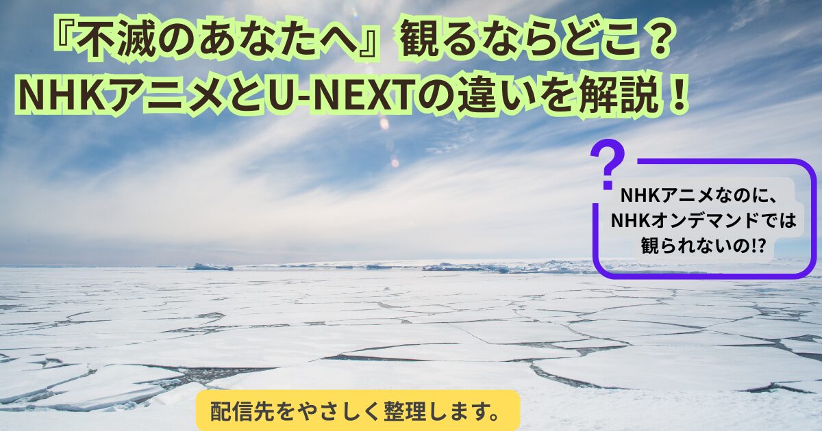 不滅のあなたへ視聴方法