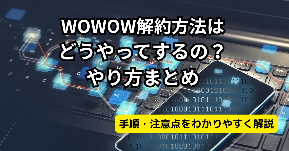 wowow解約記事のアイキャッチ画像（当メメディアオリジナル）