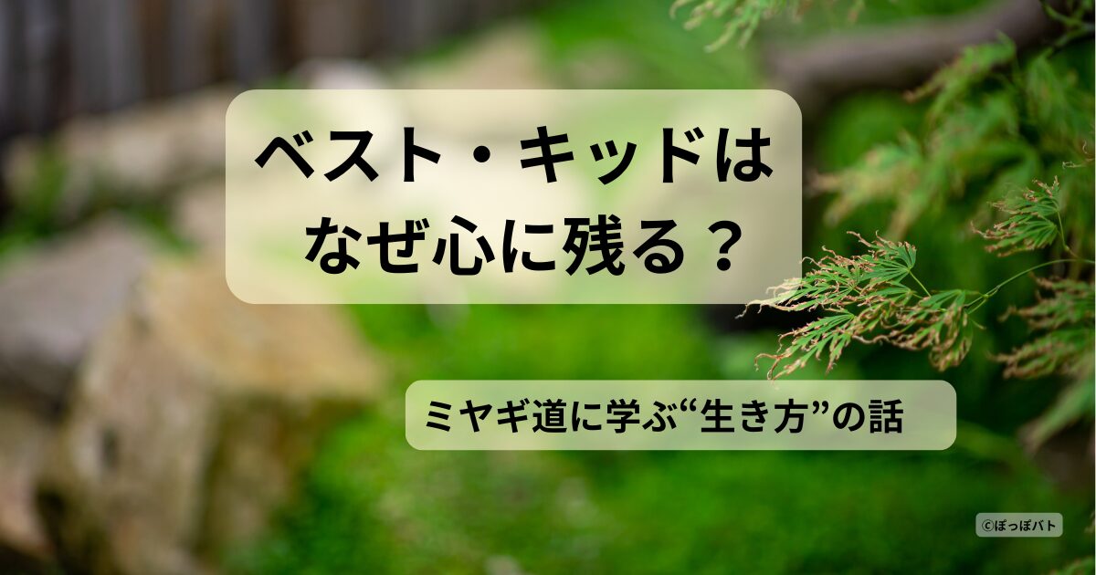 ベスト・キッドはなぜ心に残る？ミヤギ道と生き方をテーマにしたアイキャッチ画像（盆栽イメージ）