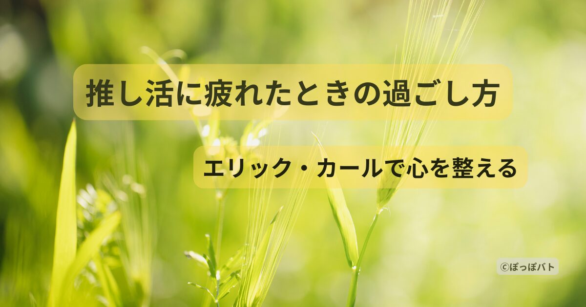 推し活に疲れたときの過ごし方｜エリック・カールのやさしい世界で心を整えるイメージ画像