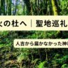 蛍火の杜へ 聖地巡礼 上色見熊野座神社の森の参道 人吉から行けなかったルートのイメージ